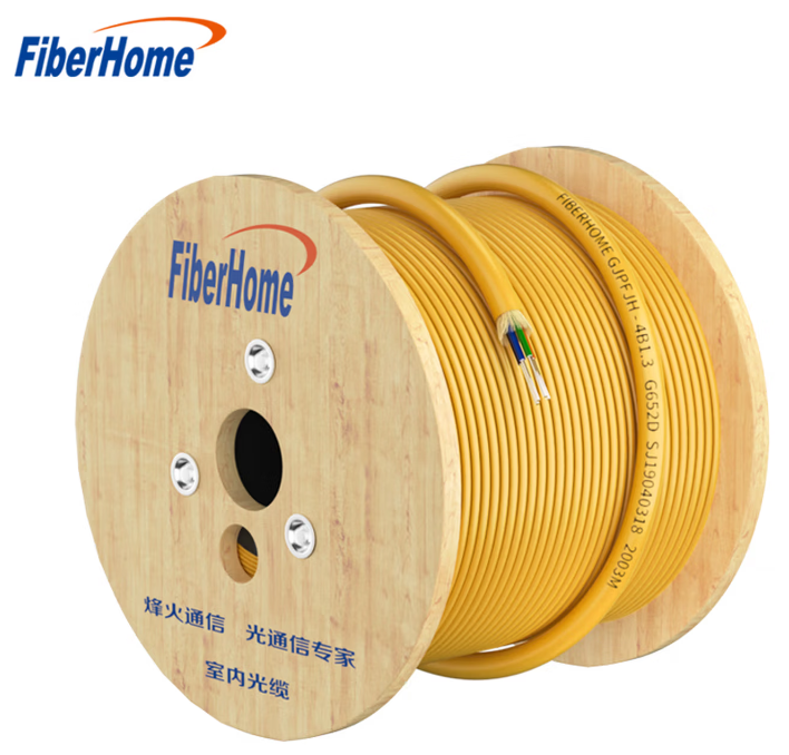 烽火（FiberHome）GJPFJH-8B1.3室内束状光缆电信级低烟无卤 光纤皮线单模8芯光纤线 