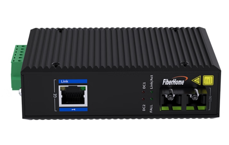 烽火百兆工业级单模双纤光纤收发器1光1电OL100CI-02B-11